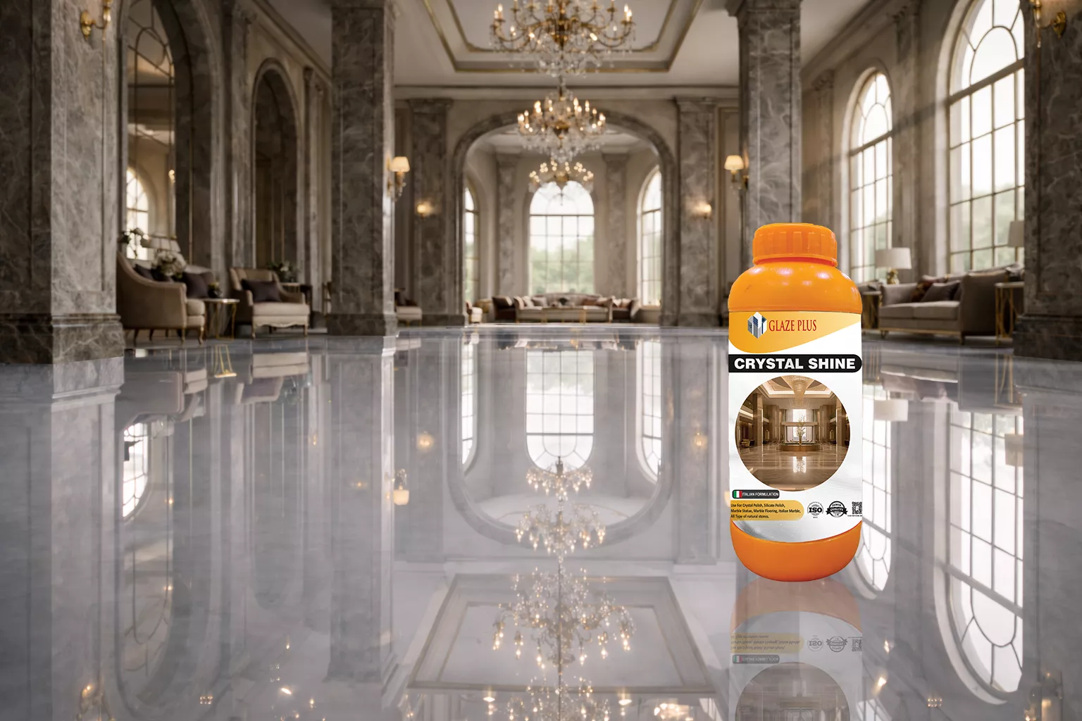 After - Clean polished marble