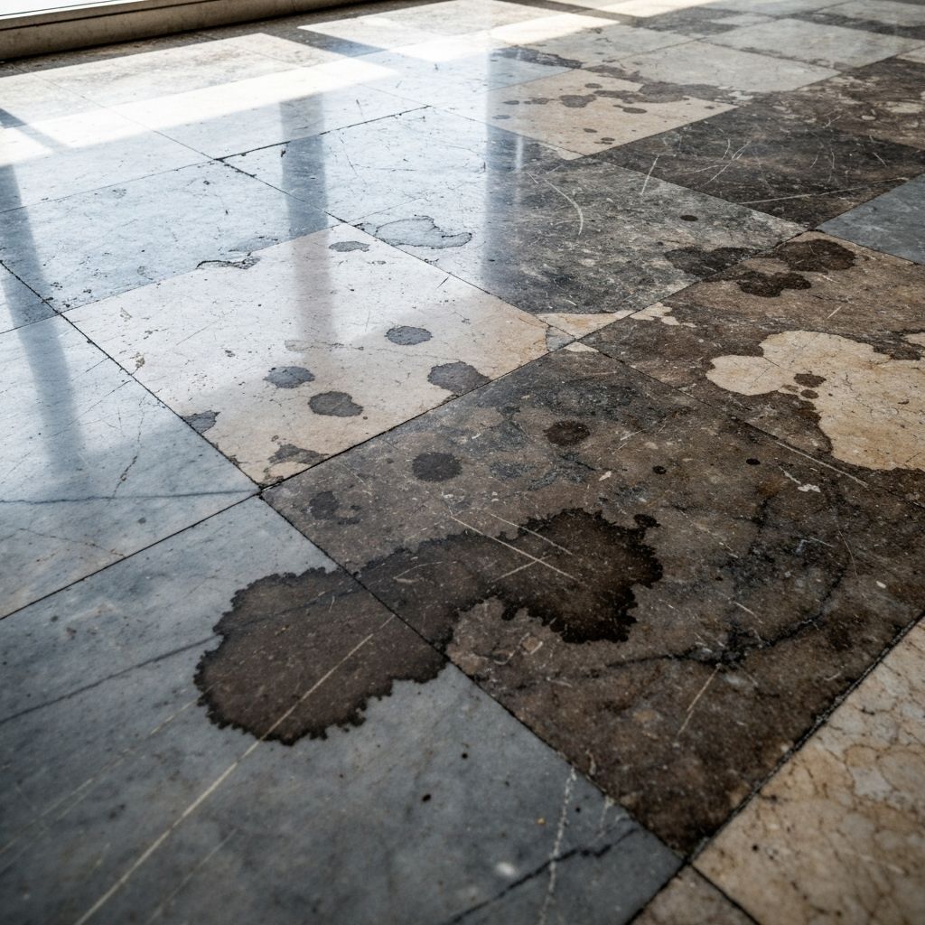 Before - Stained marble